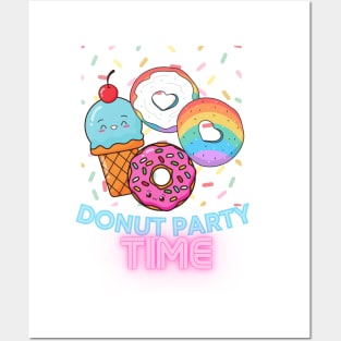 Rock Donut Party Time Posters and Art